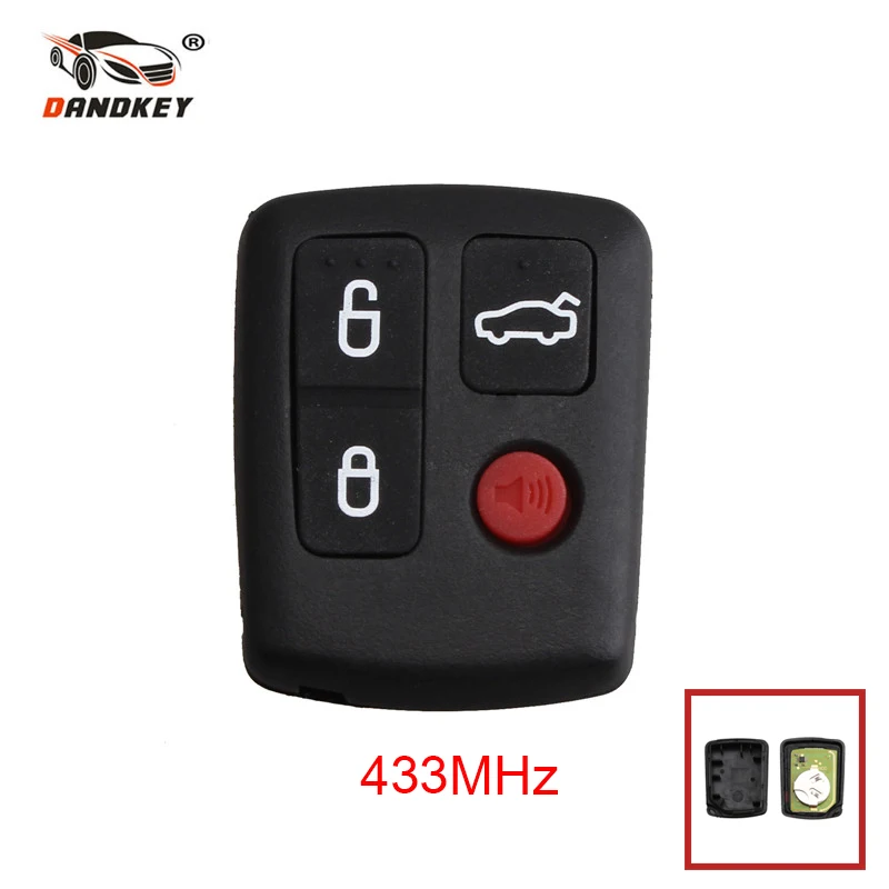 Dandkey дистанционный Автомобильный ключ 3 + 1 4 кнопки Fob 433 МГц для Ford BA BF Falcon Sedan/Wagon