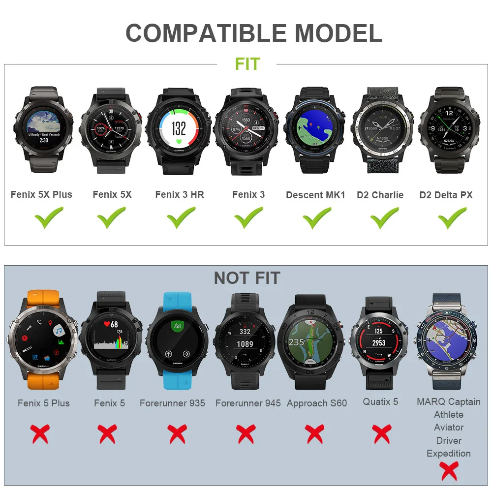 26 мм 22 мм ремешок для часов Garmin Fenix 6X 5X 3HR силиконовый ремешок с быстроразъемным браслетом для Garmin Fenix 6 5 5X Plus/945/935