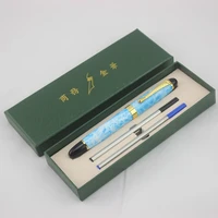 new gift set rollerball pen black ink 0 5mm refill gold clip ballpoint pens with a box 4 colors for choose