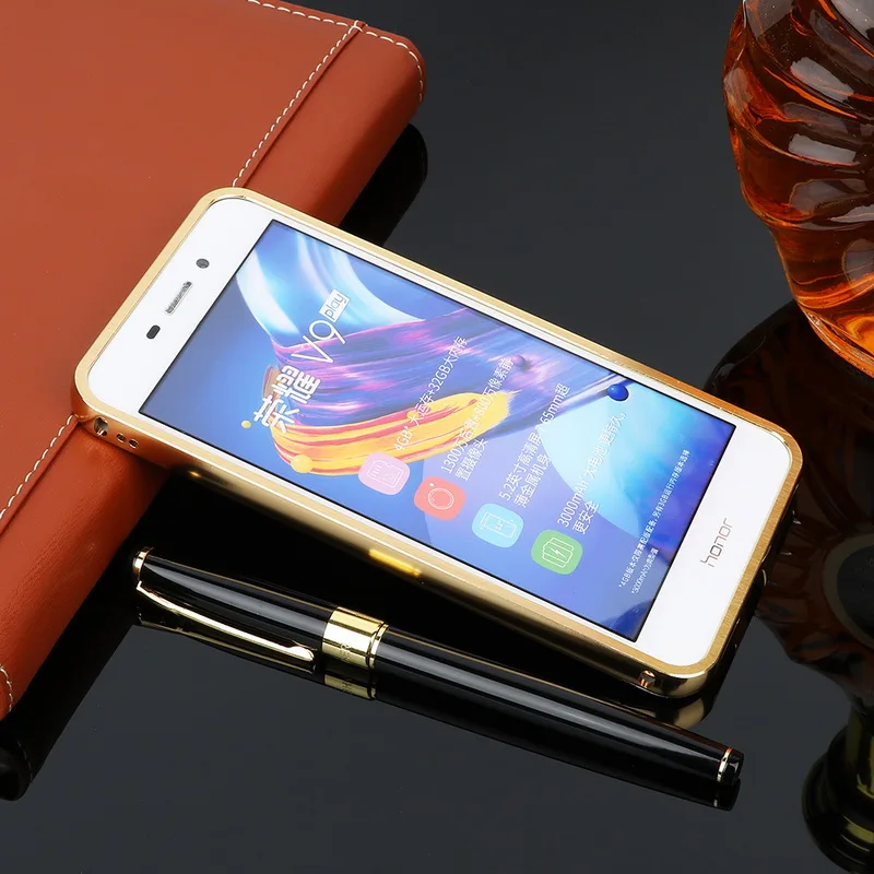 Для Huawei Honor V9 Play Case Зеркальный Алюминиевый металлический бампер + акриловый ПК
