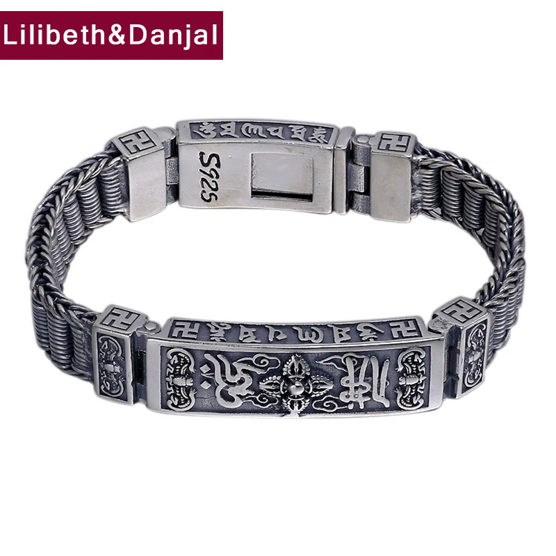 

Tom Hope Bracelet 100% 925 Sterling Silver Jewelry Men Women Ethnic Buddha Heart Sutra Mantra Chain Bracelet Bangle 2020 New B61
