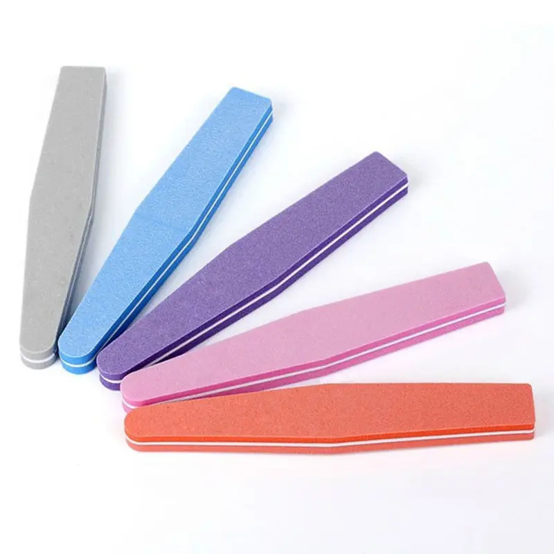 Цвет отправляется случайным образом! 2 шт. двухсторонние пилки для ногтей