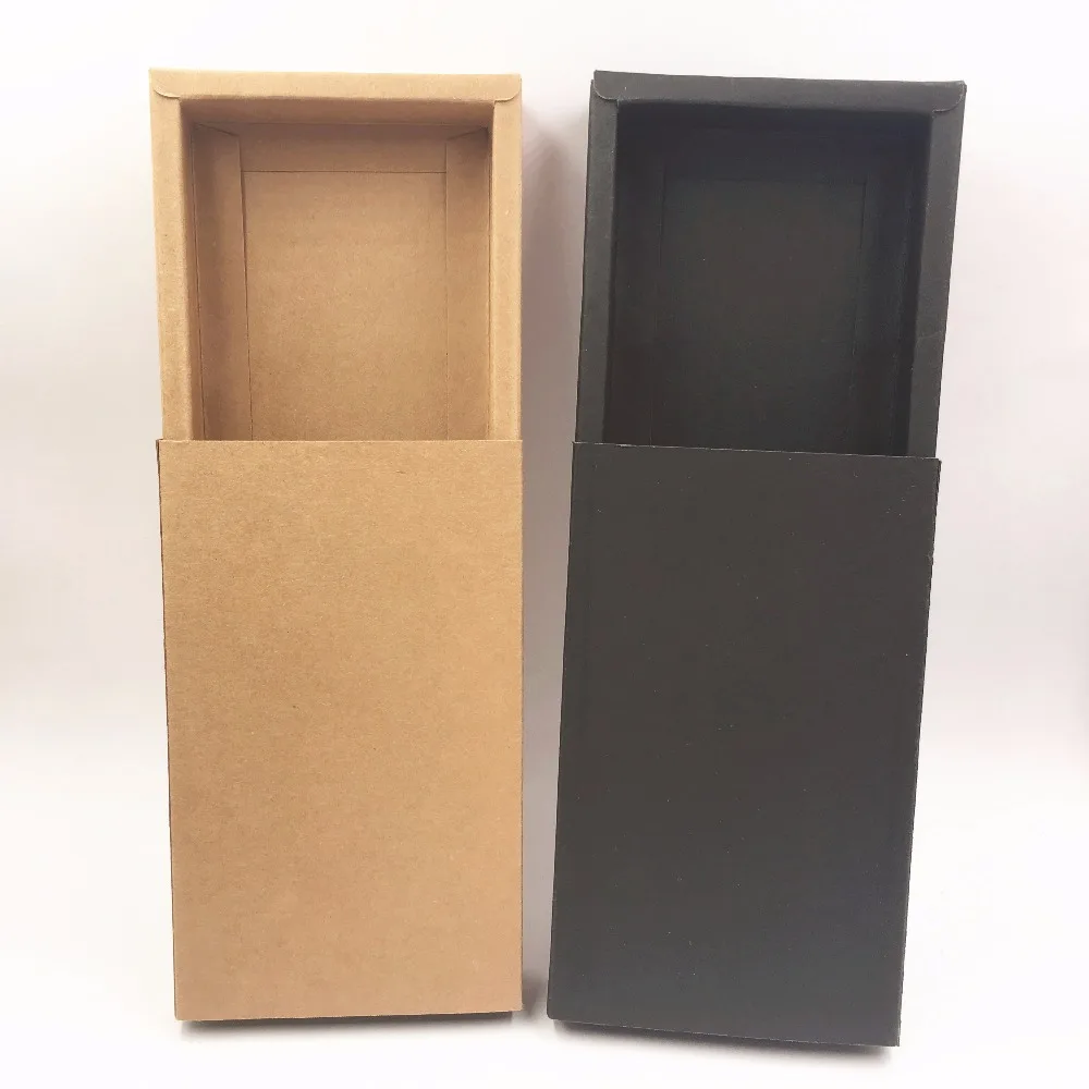 Подарочная коробка из черной крафт бумаги 50 шт.|Упаковка и стойки для украшений| |