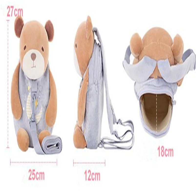 Рюкзак с плюшевой подкладкой и мультипликационным принтом Детский плюшевый