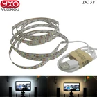 Светодиодная лента 50 см, 1 м, 2 м, USB, 5 В, 5050, 3528, SMD, IP65, водонепроницаемая, RGB, теплыйхолодный белый, гибкая, фоновая подсветка для телевизора