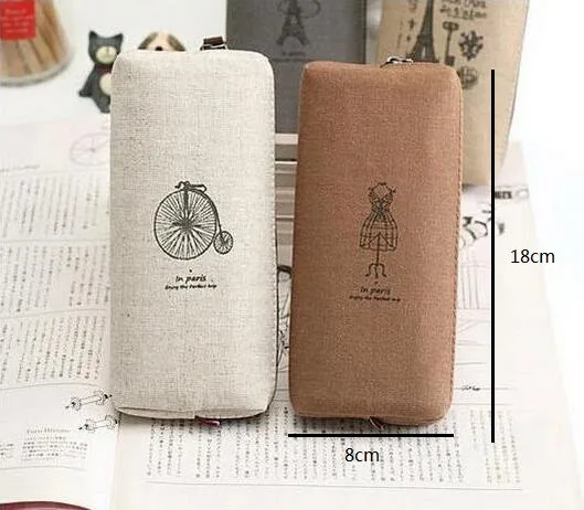 2017 Retro towers linen pencil bag Paris style cases stationery material escolar students office supplies H0016A | Канцтовары для