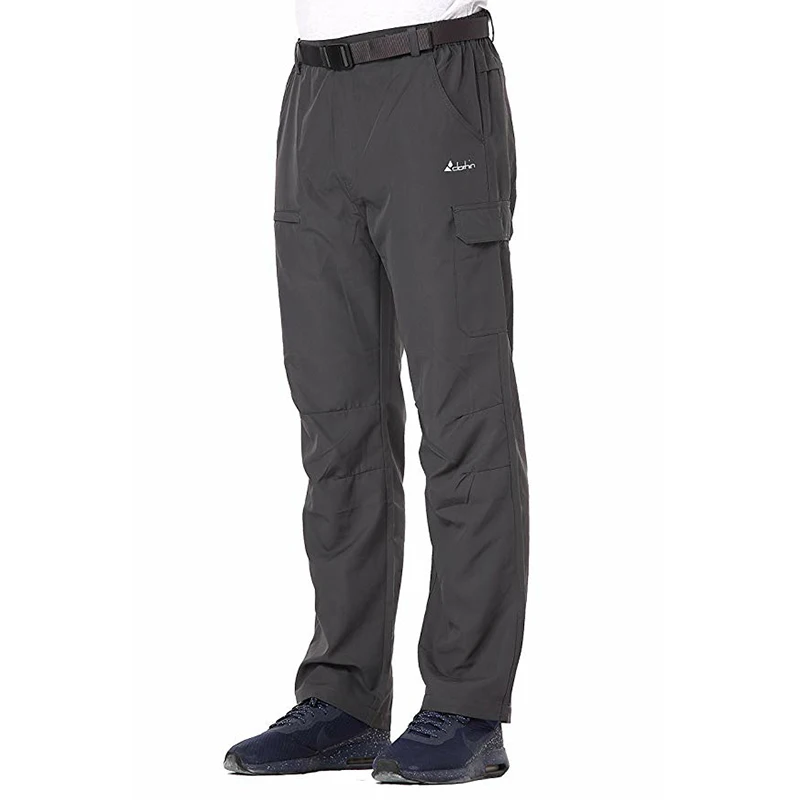 GREY (US SIZE) Мужские с поясом сбоку Открытый Быстросохнущий Легкий эластичный пояс стрейч путешествия удобные брюки карго CP13208M@ обычный и американский размер - Цвет: GREY (US SIZE)