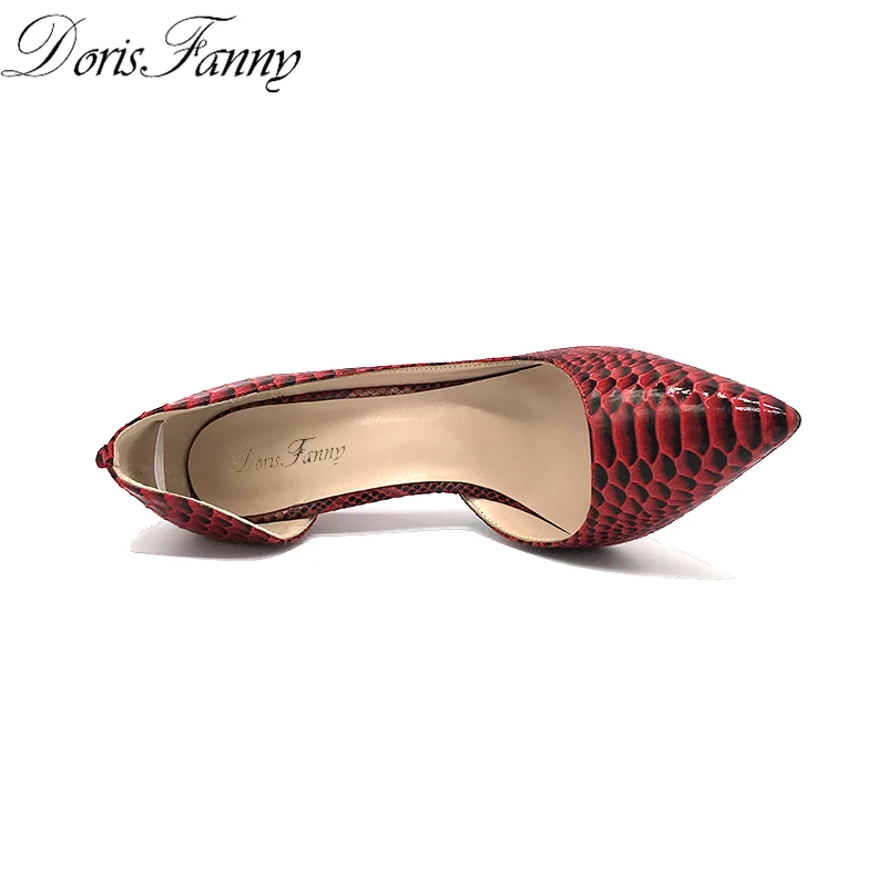 DorisFanny large size Snake Red Stiletto pumps women shoes sexy high heels 12cm/10cm/8cm | Обувь
