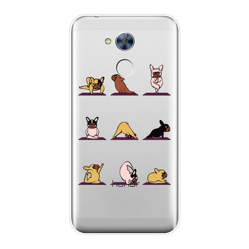 Чехол для телефона Yoga Pig мопса корги собаки Huawei Honor 6 5A 4X 5X 6X 6A Мягкая силиконовая