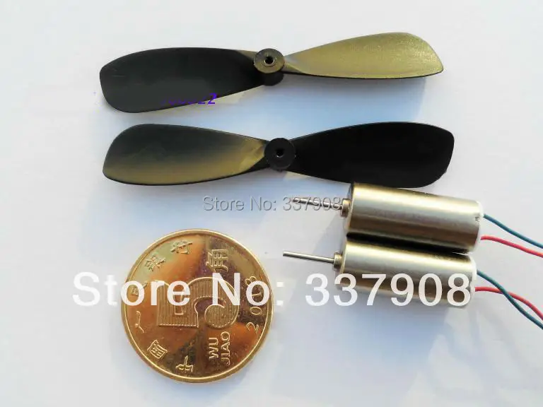 2pair/lot 7*16 MM High Magnetic Coreless Motor 4.2V/55000RPM + Propellers For Remote Control Aircraft/quadcopters Tail | Обустройство