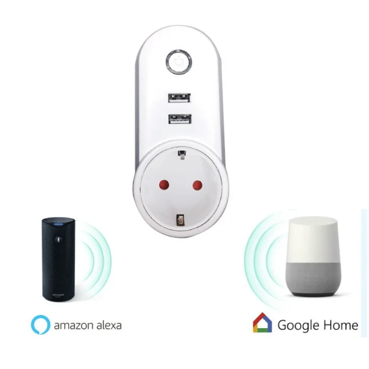 Smart Wi Fi мощность розетка с USB Дистанционное управление приложение таймер функция