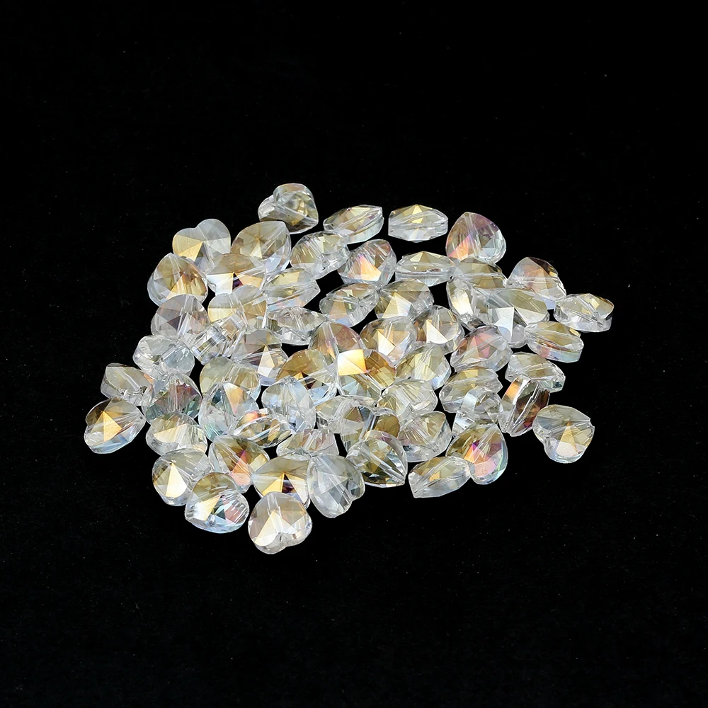MEIBEADS 20 шт./лот разноцветные хрустальные бусины-разделители в форме сердца