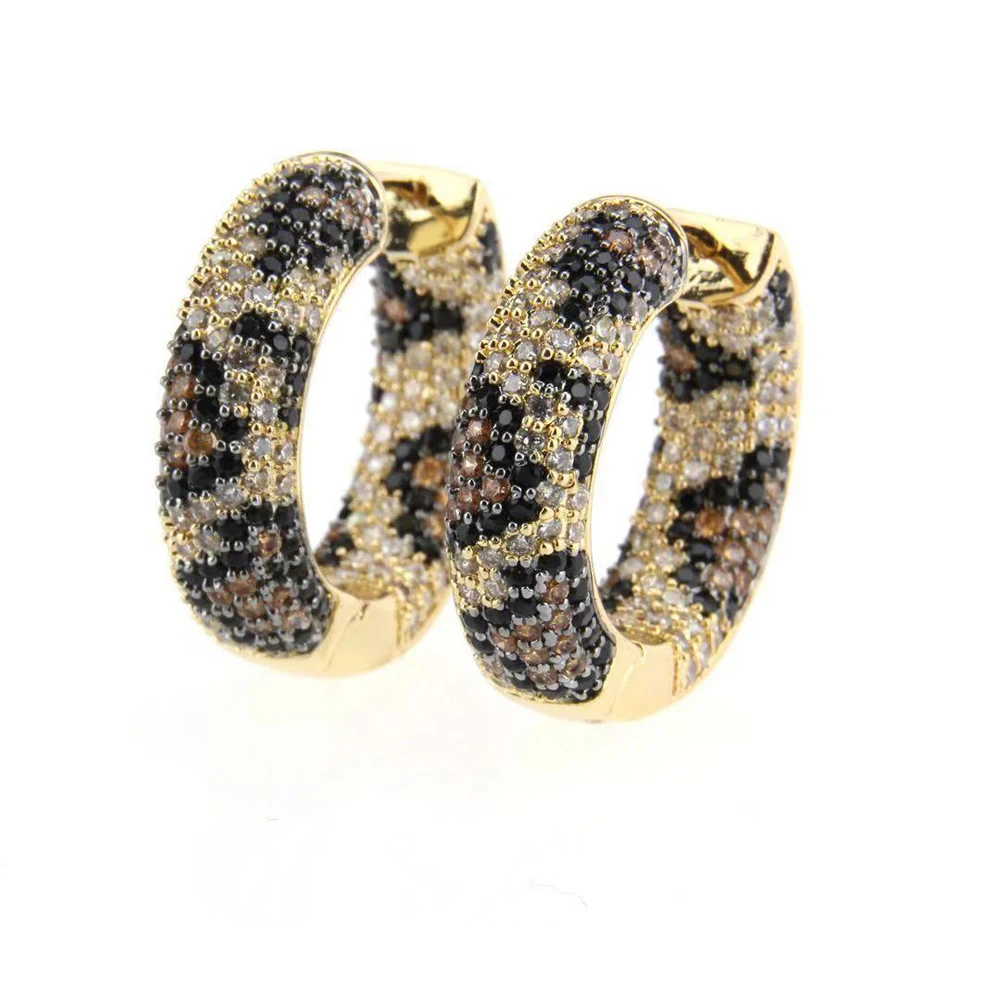 

HIBRIDE New Fashion Multi Colors AAA Cubic Zirconia Round Circle Fashion Hoop Earrings Women Jewelry Brincos Bijoux E-671