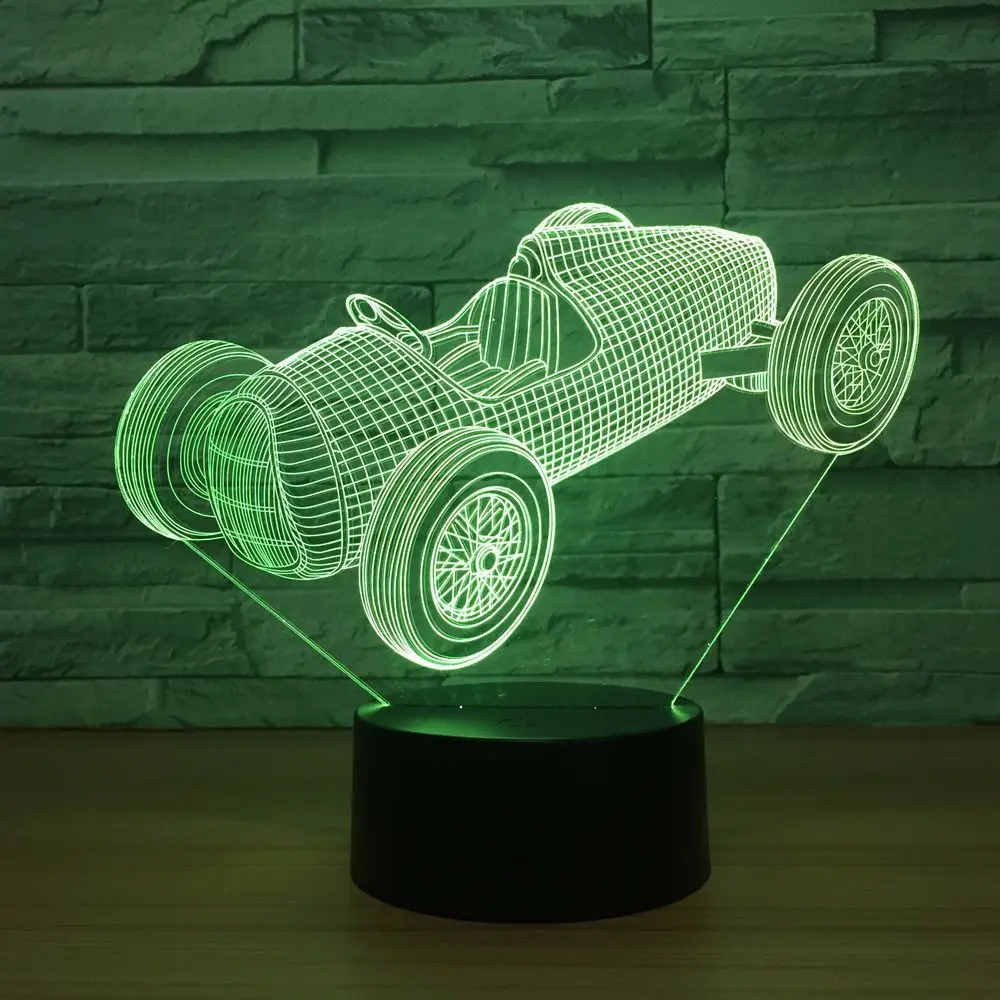 Гоночный автомобиль импортные товары подарок 3d лампа Usb сенсорный цветной