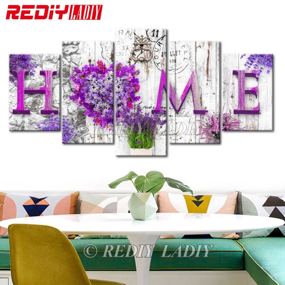 REDIY LADIY алмазов картина Триптих Алмазная мозаика узор украшенные цветами