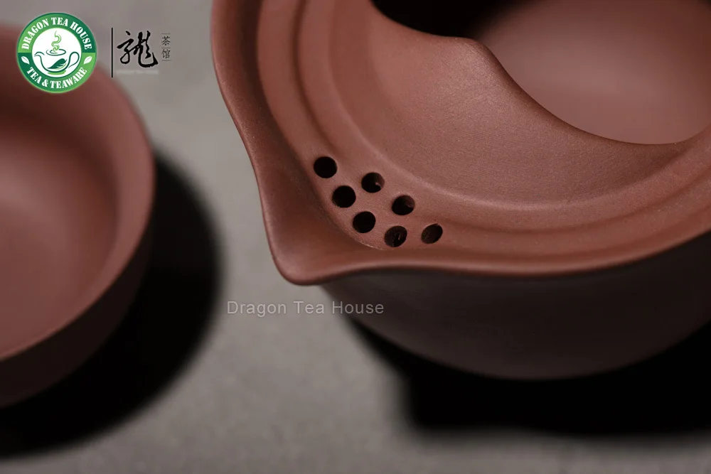 Yixing глина красный кунг чашки Fu & чайник Набор для путешествий 3 шт.|yixing clay|red clayteapot