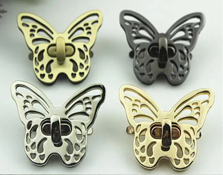 

Luggage hardware accessories Golden die-casting twist lock Mortise lock butterfly lock bag lock