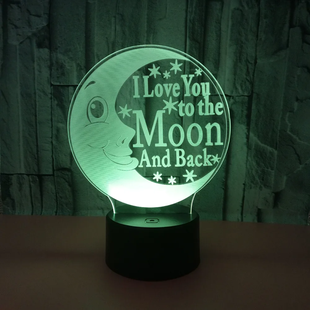Креативный 3d ночник Moon с защитой глаз детская игрушка настольная лампа
