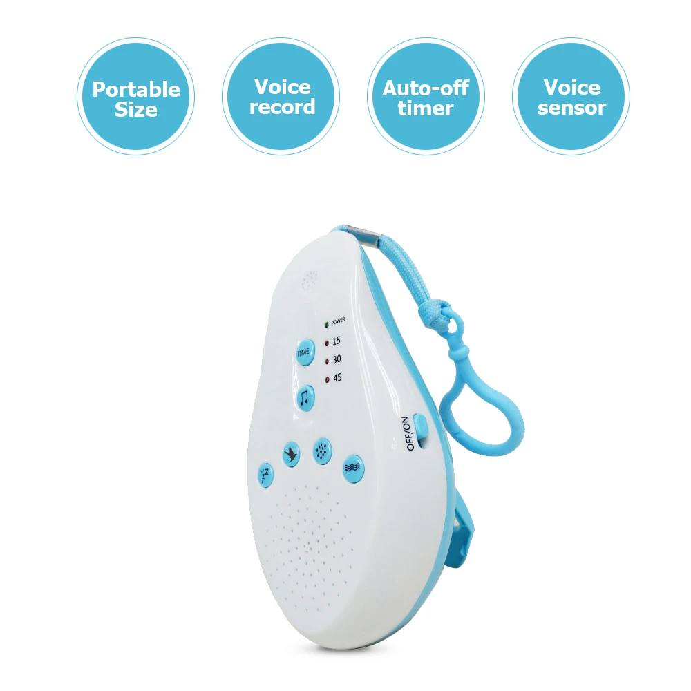 8 Soothing Sound Auto-off Timer Baby monitor with Sleep white noise machine Soothers Record Voice Sensor | Безопасность и защита