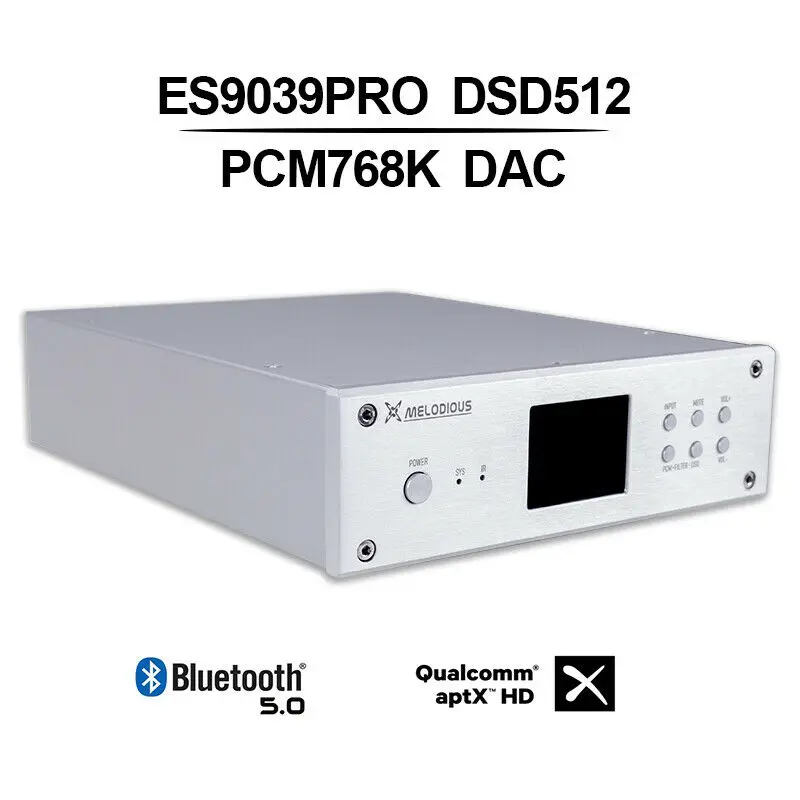 Nobsound Hi-Fi ES9038PRO сбалансированный ЦАП USB аудио декодер Bluetooth DSD512/PCM768K пульт дистанционного управления