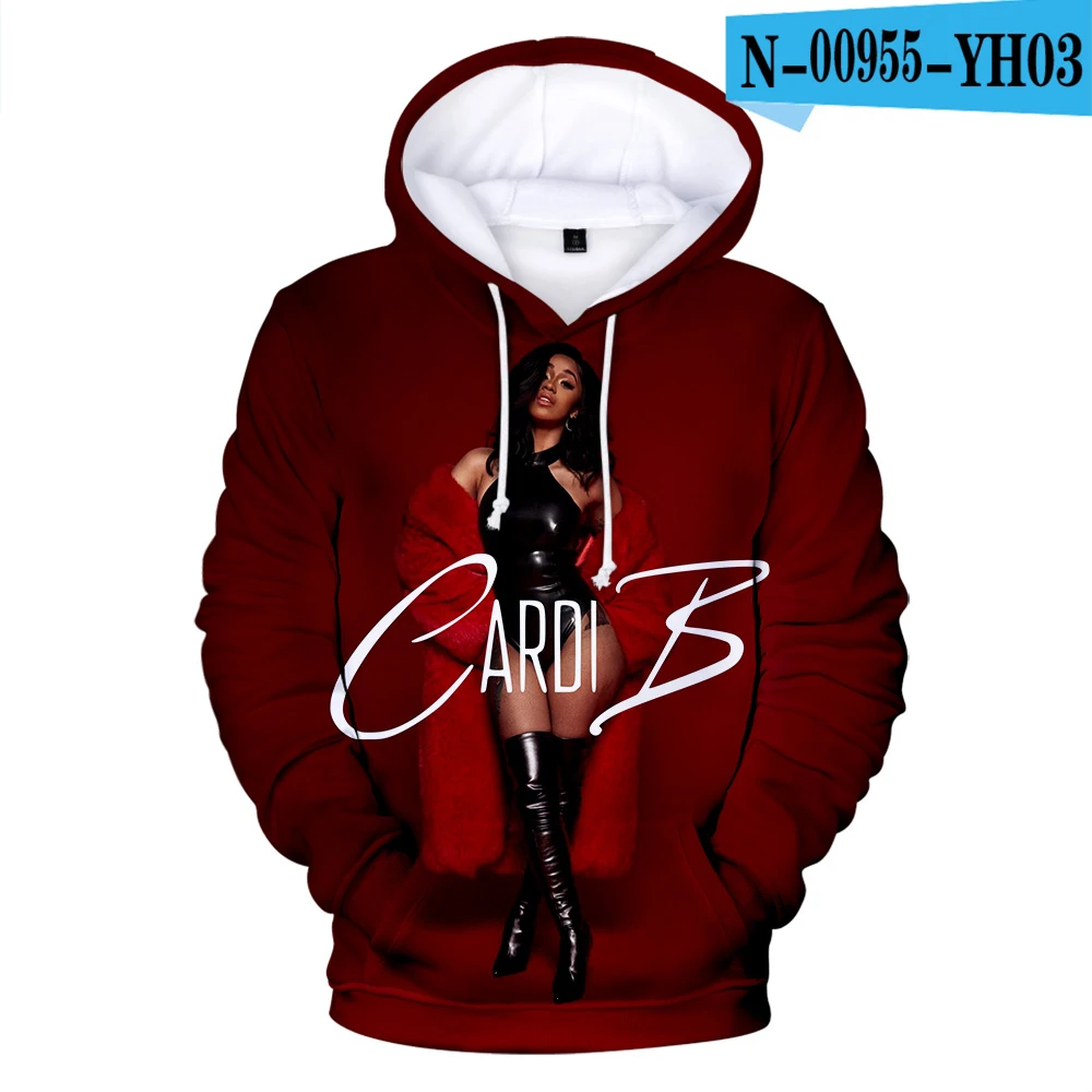 2 3d толстовки пуловер Забавный Милый Cardi B принт модная Толстовка для мужчин и женщин Толстовка Повседневная с длинным рукавом унисекс 3D толстовки с капюшоном топы - Цвет: 2
