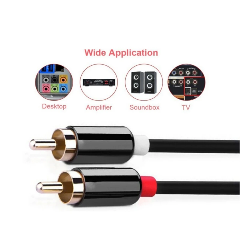 EDAL Аудио кабель 2RCA до 3 5 аудио автомобильный RCA мм разъем штекер AUX для усилителя