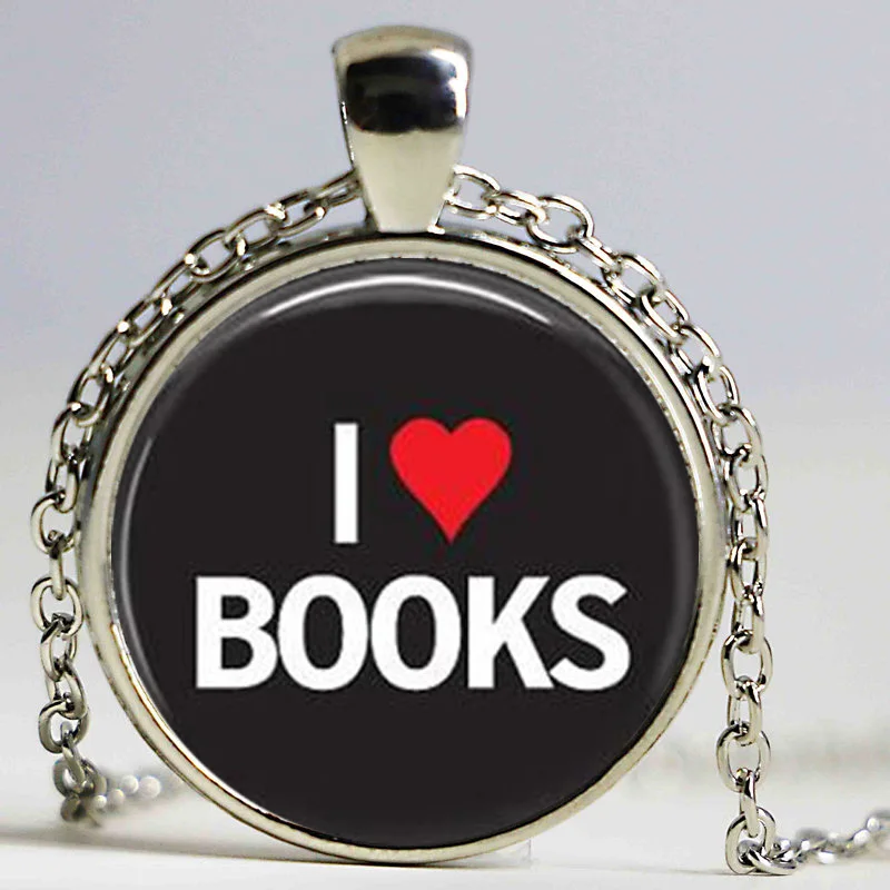 Ожерелье чокер I Love Подвеска с книгами для мужчин и женщин|choker necklace|book necklacenecklace men |