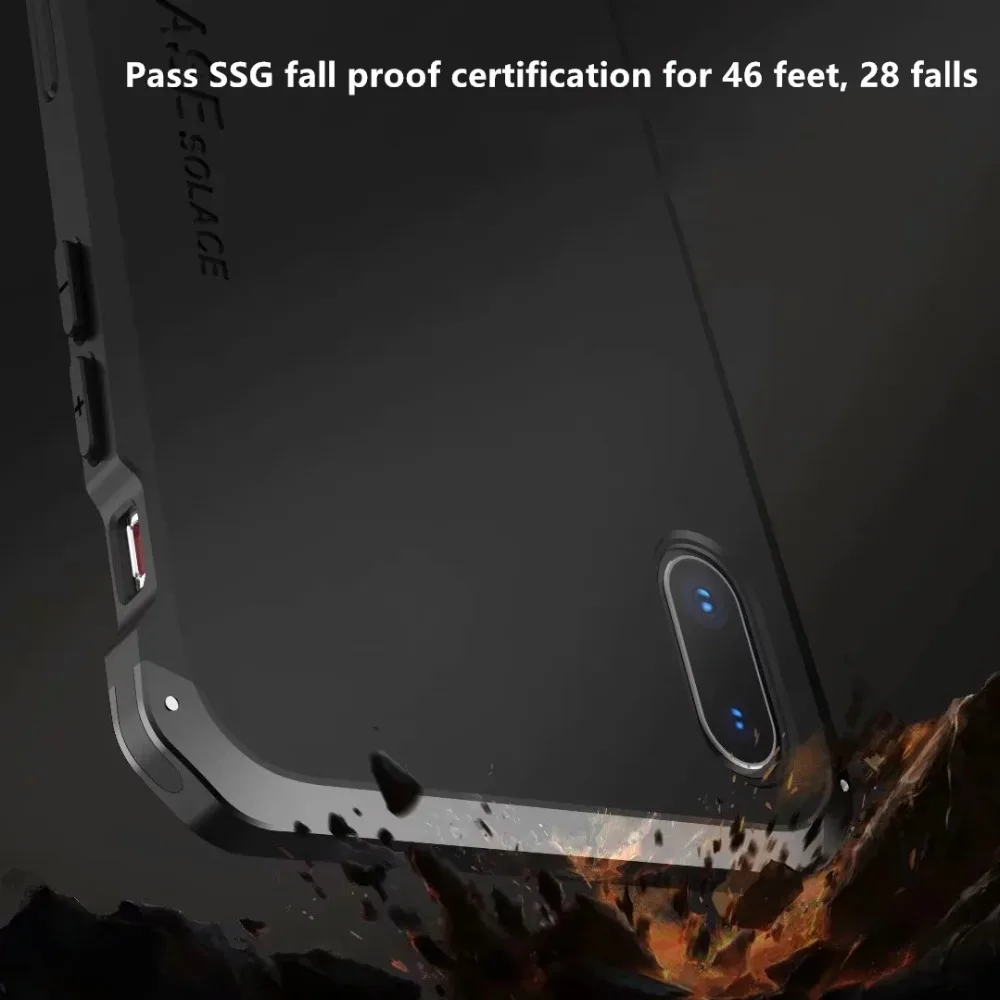Для iPhone X XSMAX XR 8 7 6 S 5 5S SE роскошный бронированный металлический алюминиевый + PC