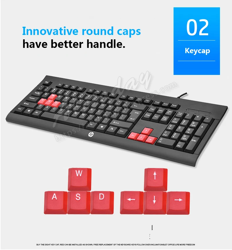 Hp KM100 Проводная клавиатура мышь комбинированная английская клавиатура Lap Top Gamer Оптическая Эргономика