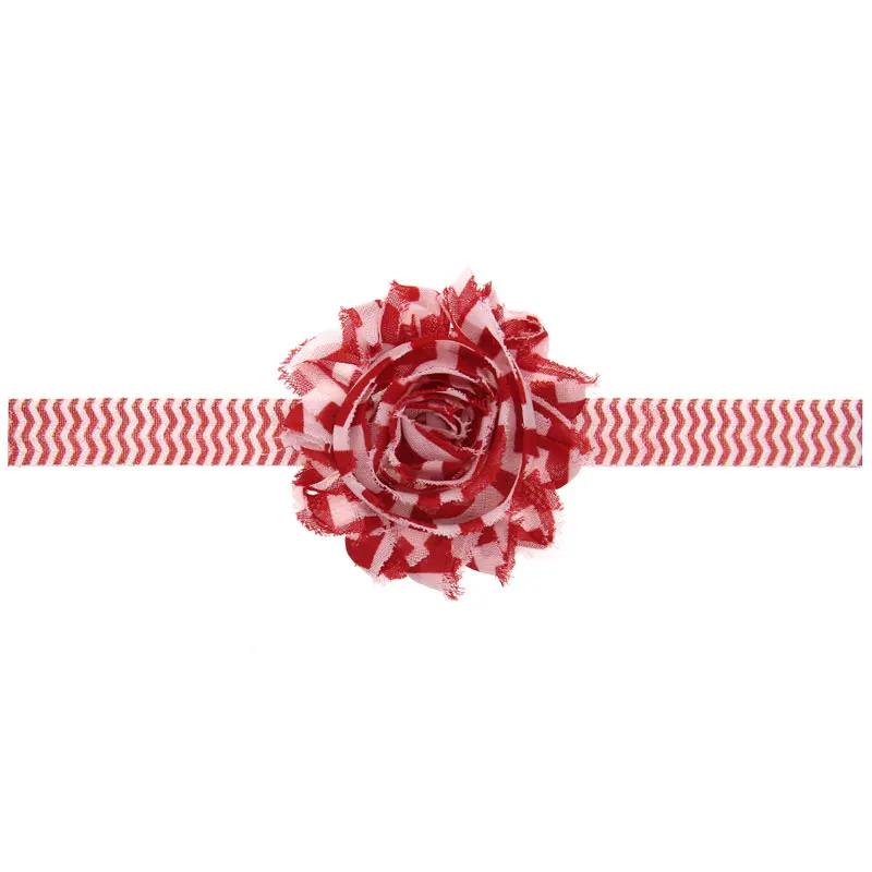 Naturalwell Newborn Shabby Flower Hair Band Chiffon Headband Ribbon Elastic Baby Girl Accessories Christmas Gift 1pc HB462 | Детская