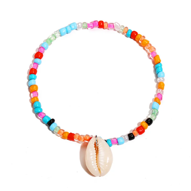 CS50332 Sea Shell женские браслеты для щиколотки богемский разноцветный Винтаж ножной браслет, сделанный своими руками браслет на ногу пляжная Женская Ювелирное Украшение с морскими мотивами - Окраска металла: CS50332