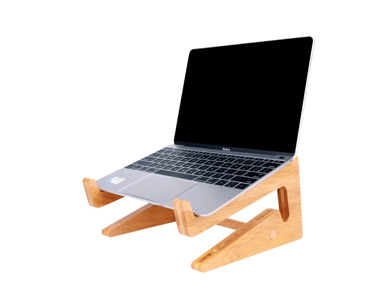 Vmonv увеличенная высота бамбуковая подставка для ноутбука держатель для Macbook Air Pro retina 13 15 дюймов ноутбук ПК вертикальная подставка крепление