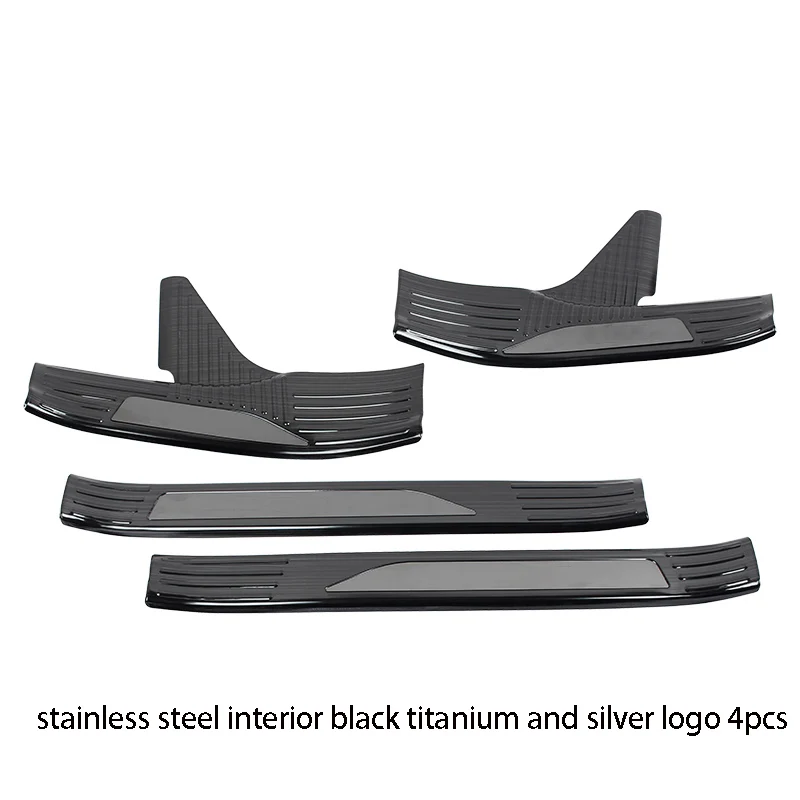 interior black 4pcs Порога модификации специальный Добро пожаловать защита педали плиты внешней двери педаль украшения для Lexus UX200 UX250h UX260h - Цвет: interior black 4pcs