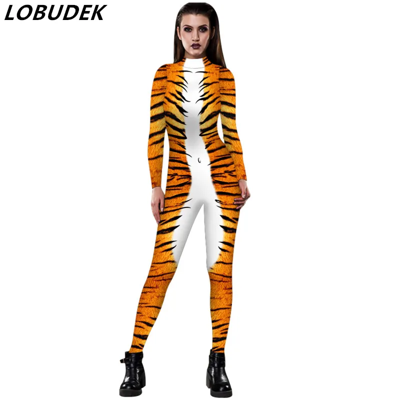 Зеленый комбинезон с 3D принтом сексуальный эластичный костюм для выпускного