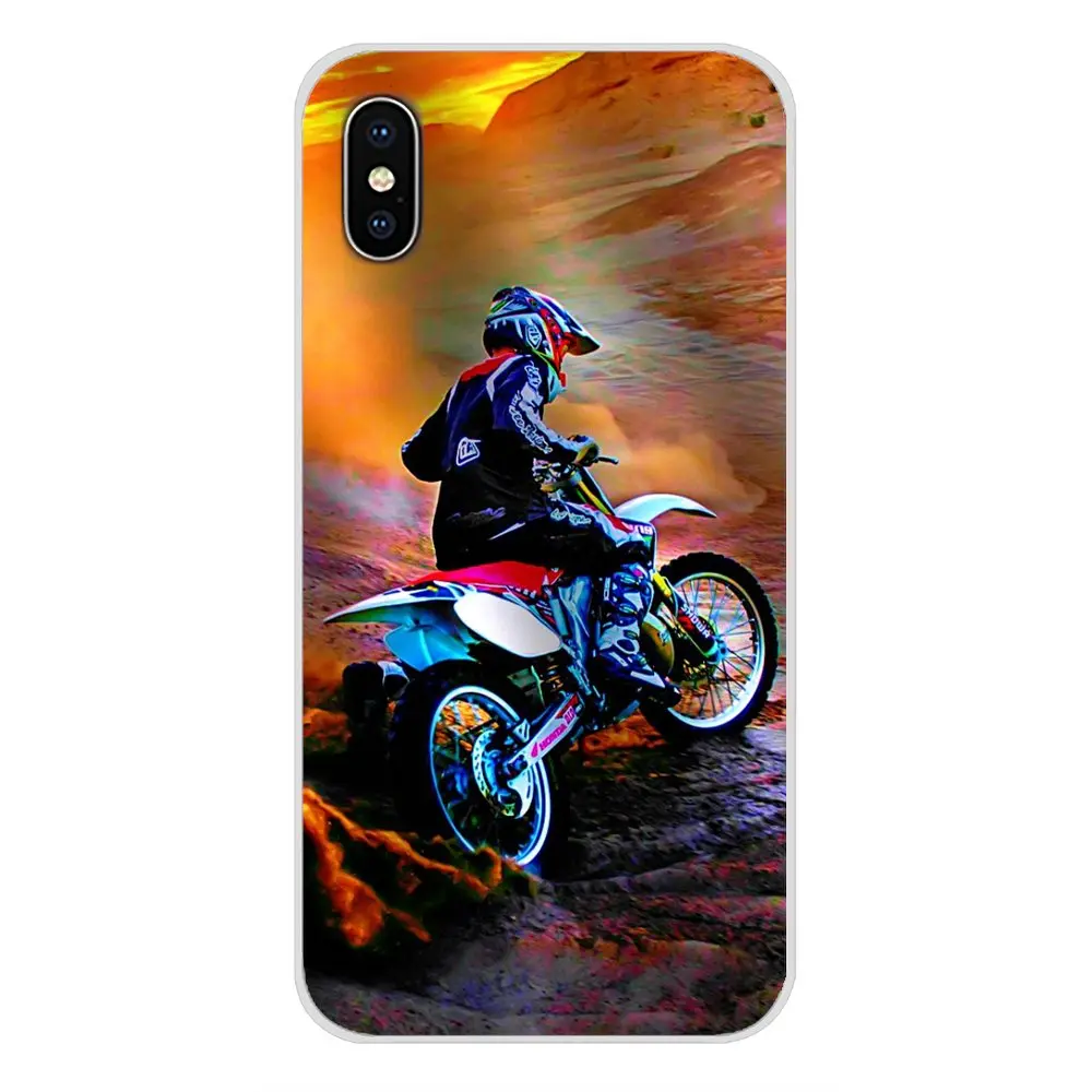 Дизайнерский чехол для мотоцикла гонки Moto Cross Apple iPhone X XR XS MAX 4 4S 5 5S 5C SE 6 6S 7 8 Plus ipod touch