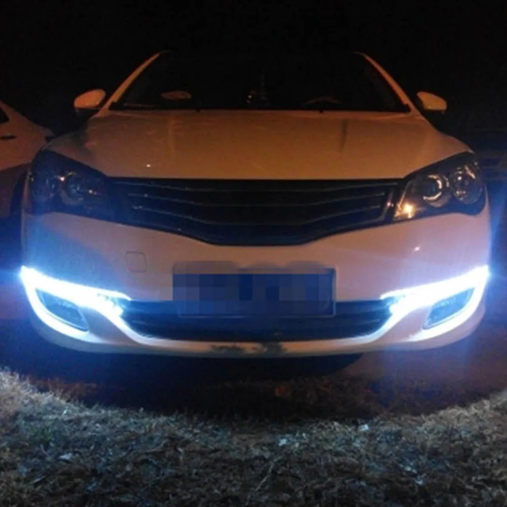 1 шт. Автомобильные дневные ходовые огни DRL авто гибкие светодиодные полосы для