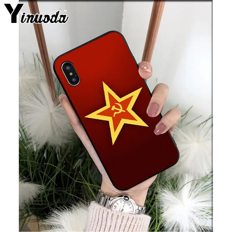A12 Yinuoda флаг СССР, силиконовый мягкий чехол для телефона из ТПУ для Apple iPhone 8 7 6 6S Plus X XS MAX 5 5S SE XR - Color: A12