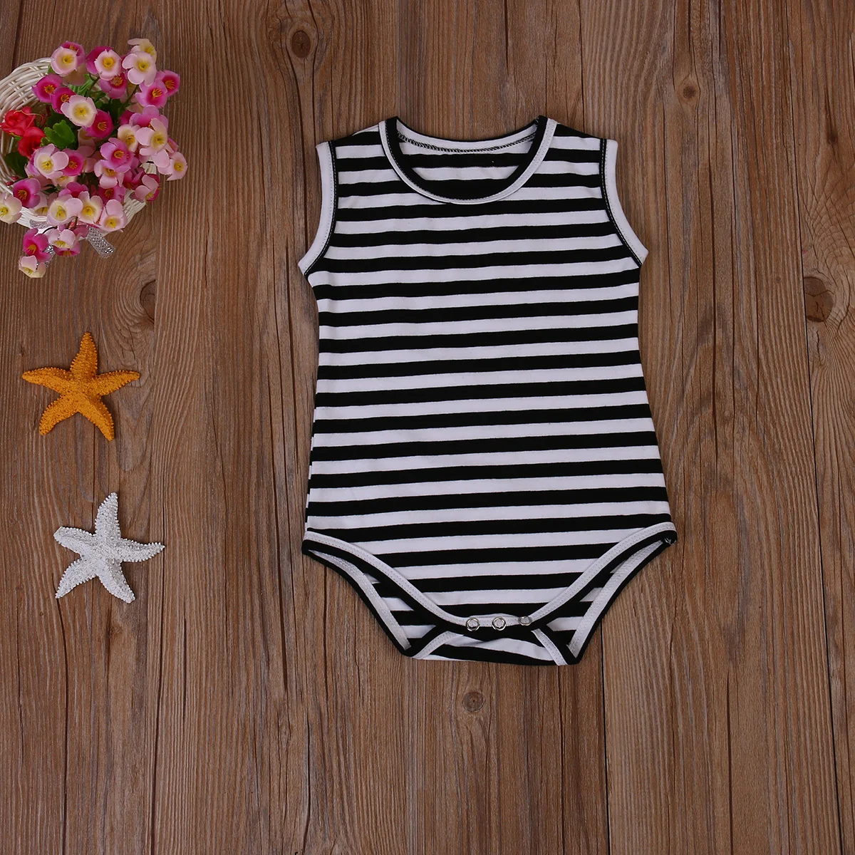 Хлопок 2017 новорожденных Одежда для маленьких девочек комплект полосатый