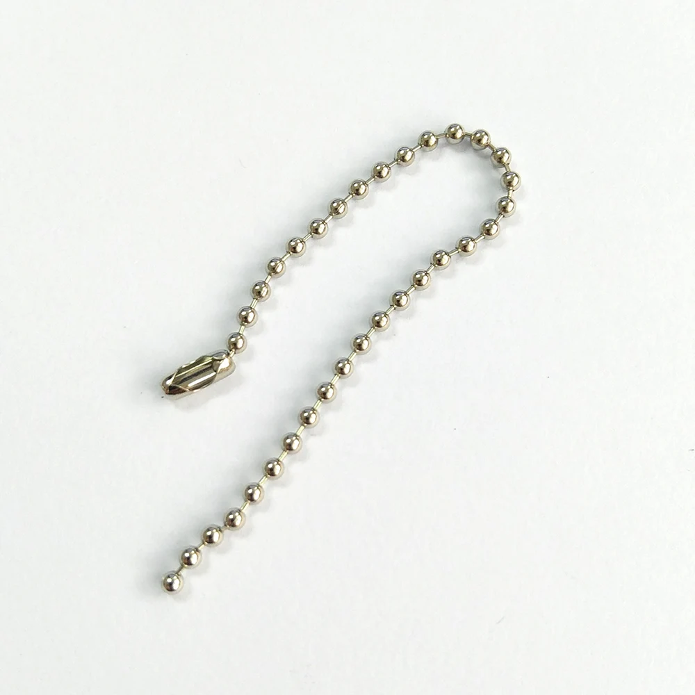 Размер 2 4 мм цепочка с шарообразной бусиной медной латуни никелированный