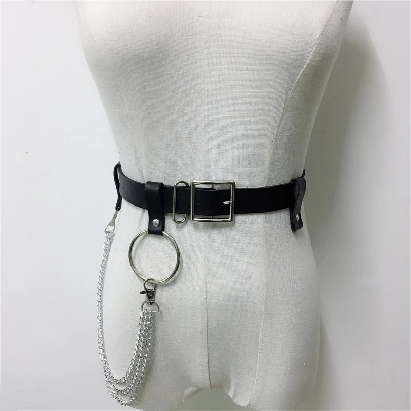 Ремень из искусственной кожи Женский пикантный модный пояс с металлической