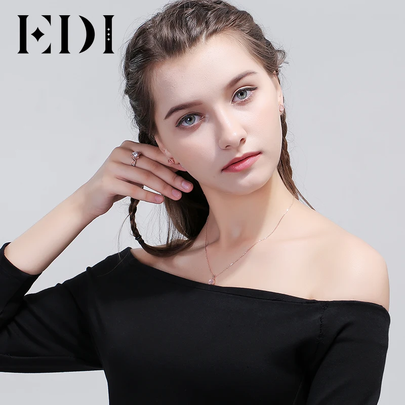 Женское кольцо из розового и белого золота 14 к 585 пробы с бриллиантом 1 карат |