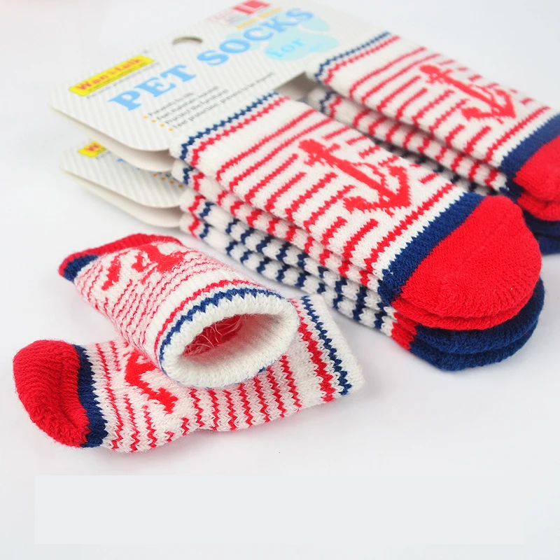 4 шт. противоскользящие вязаные носки для питомцев|Рубашки собак| |