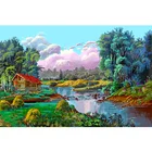 Алмазная живопись, полная выкладка, летняя вышивка, пейзаж, 3D вышивка, вышивка крестиком LE00775