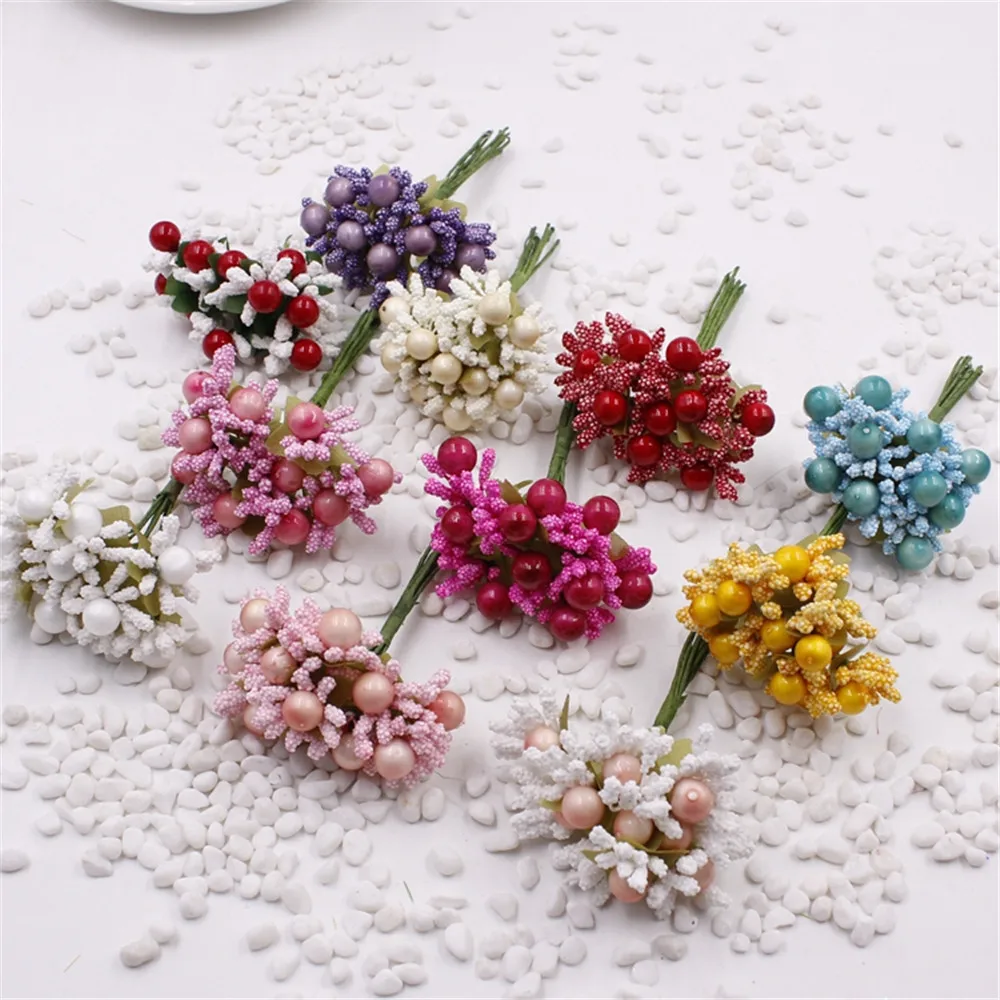 10 шт./лот искусственные цветы ручной работы из вспененного шелка венок для