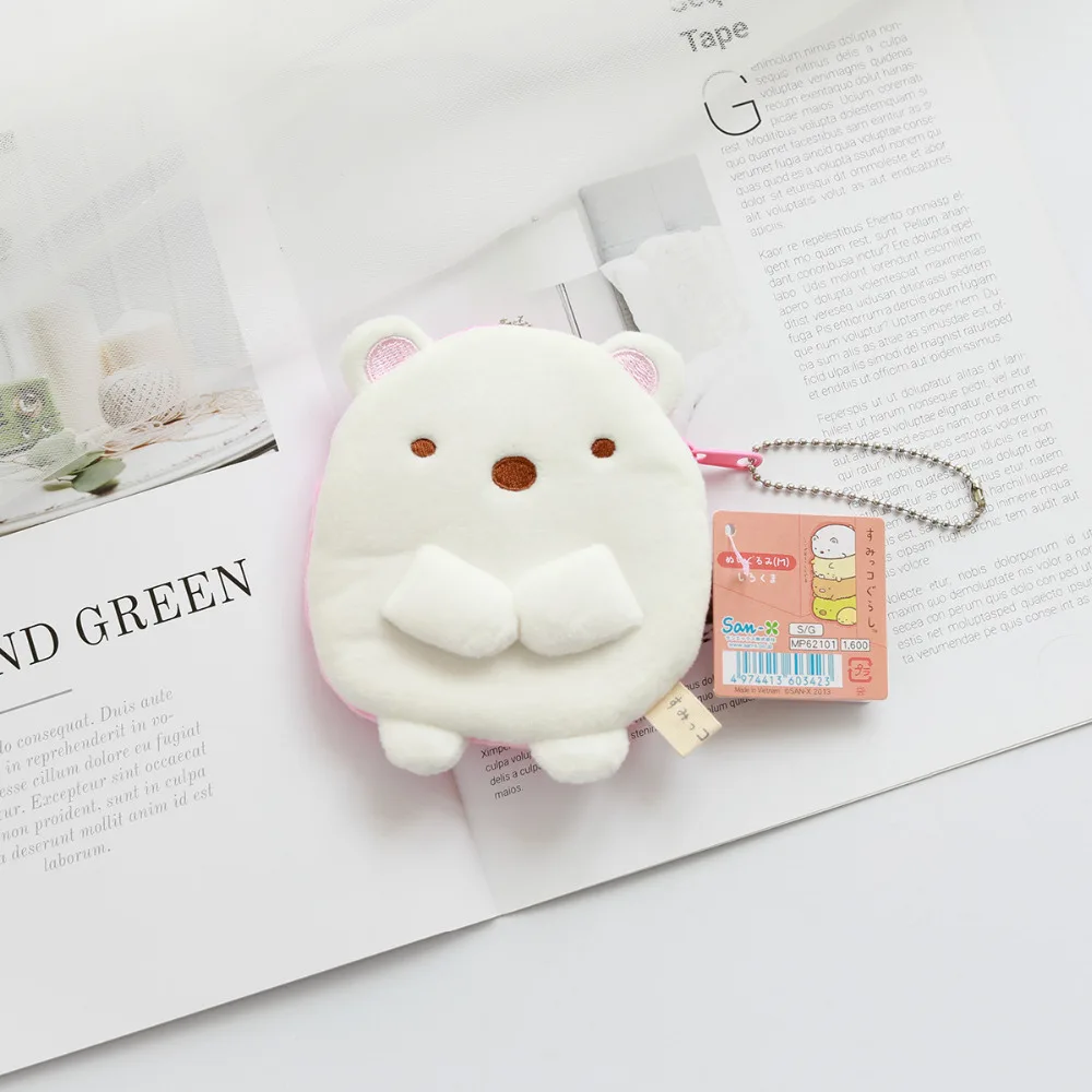 1 шт 10 см Япония Сан-х уголок био портмоне угловой Животное подвеска плюшевая