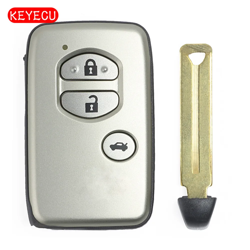 

Keyecu Smart Remote Key Shell Case 3 Button Fob for Toyota Avalon Camry Highlander RAV4 2007-2011