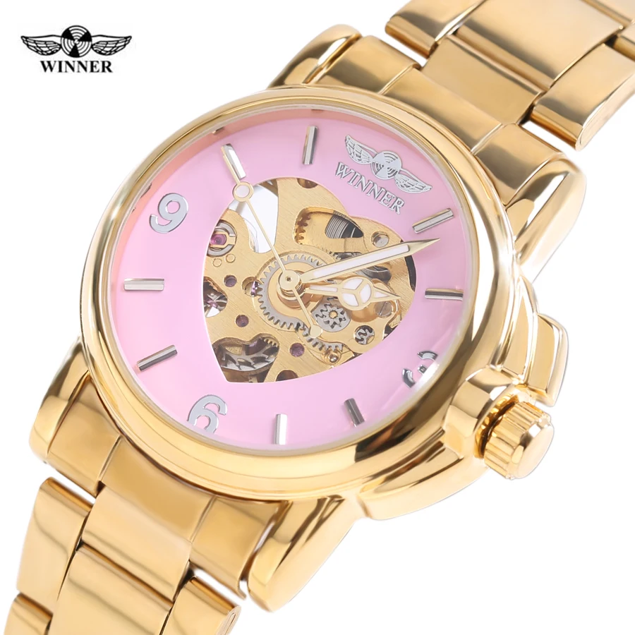Лидер продаж 2016 автоматические часы женские от бренда Winner модные роскошные
