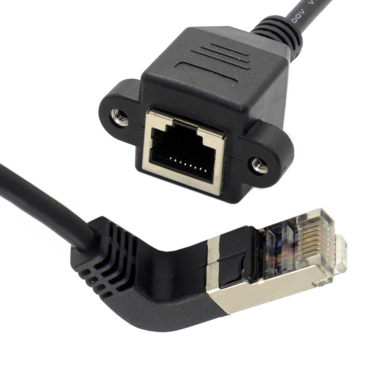 90 градусов вверх угловой STP UTP Cat 5e мужчин и женщин Панель Крепление Ethernet Сетевой