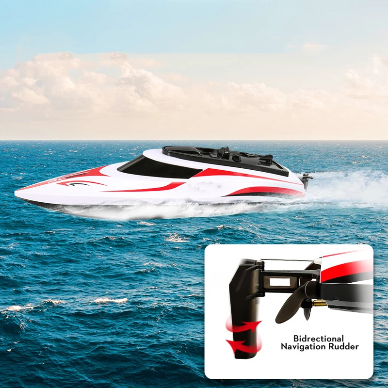

Electric Remote Control Boat 2.4GHz Remote Control Simulation Nautical Toy High-Speed Remote Control Automatic Boating Rowing