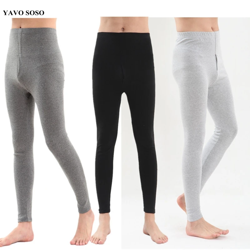 

Spring Autumn and Winter Style Men leggings Plus size 7XL high waist Cotton cashmere thin warm men's Home pajamas pants
